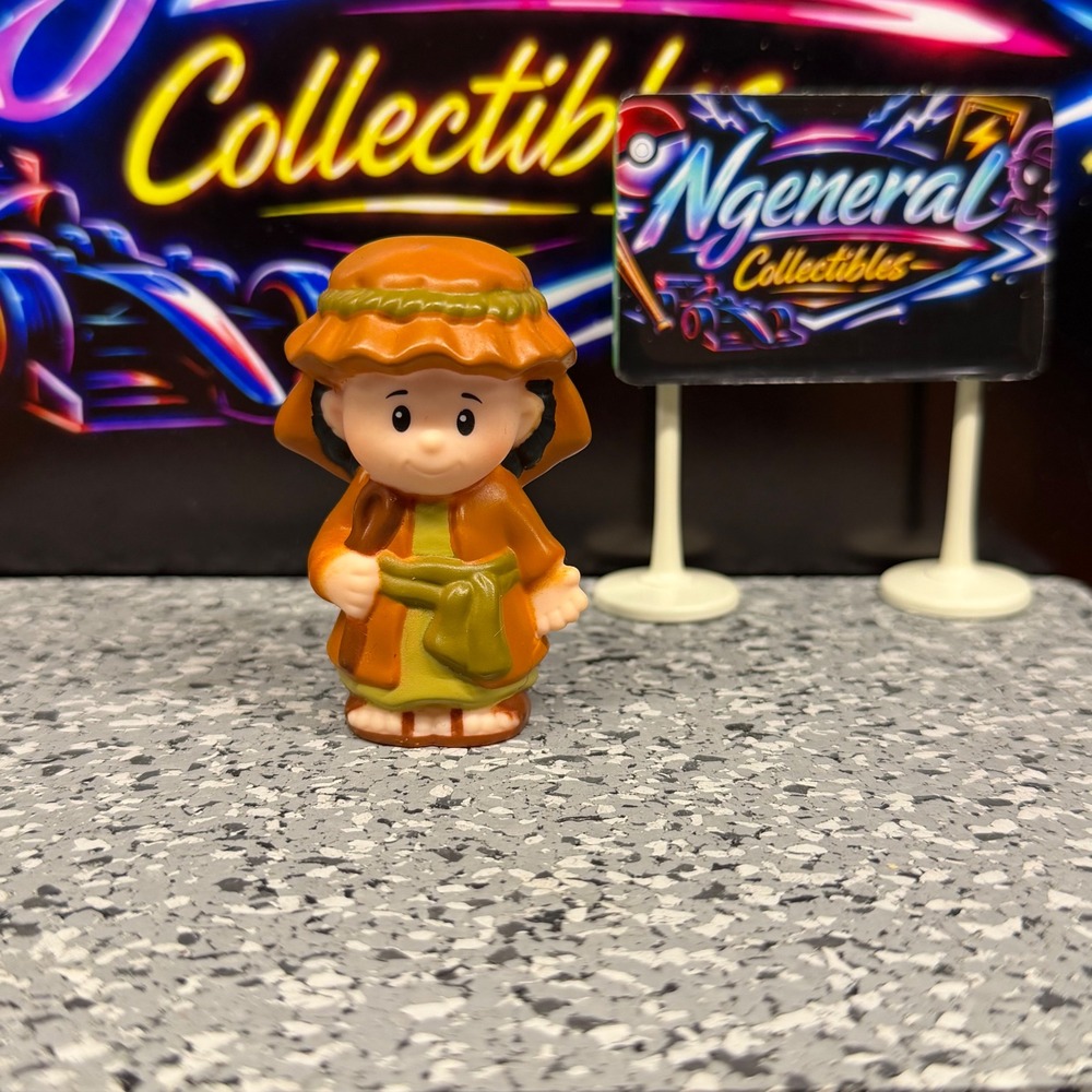 Fisher-Price Little People Nativity Shepherd Girl Figure Orange 2013 Mattel